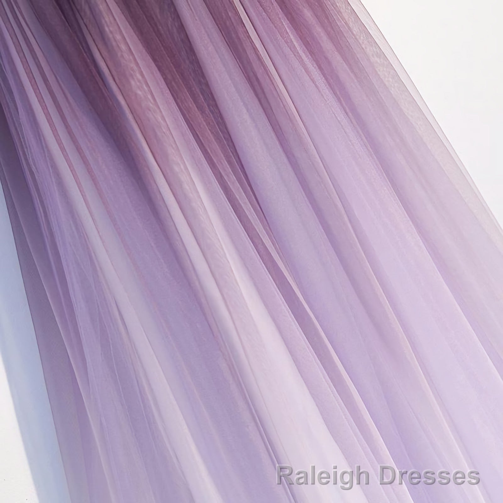 Unique A Line Ombre Purple Beading Prom Dresses With Lace Up Long Dance Dresses