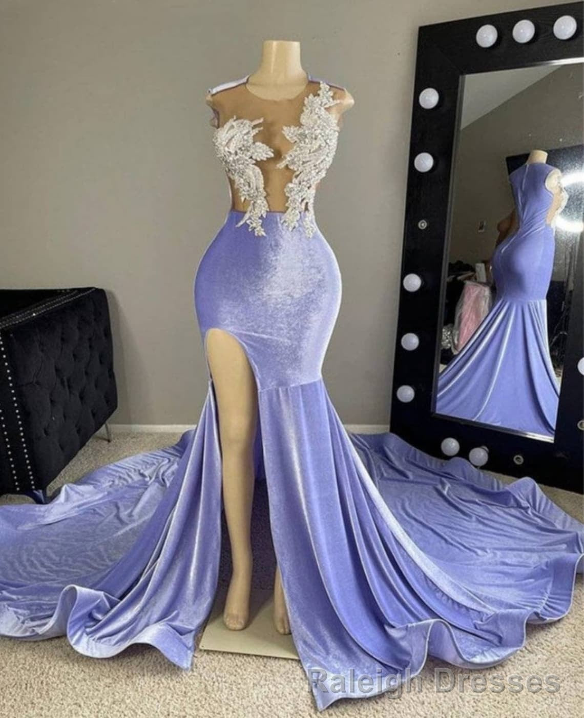Floor Length Trumpet Mermaid Sequin Prom Gown, African American Long Prom Dress Main image