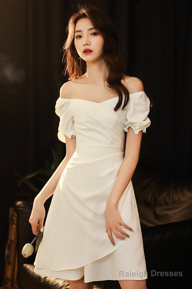Ivory Chiffon Short Party Dress Graduation Dress, Short Formal Dress Prom Dress Secondary image