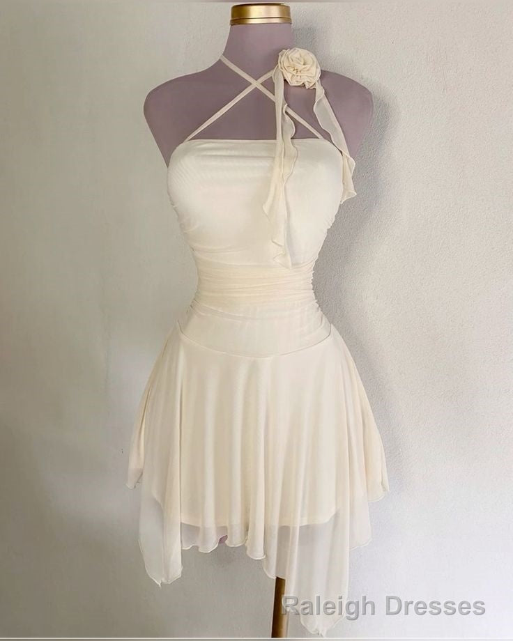 Ivory Homecoming Dresses Short Prom Dress Main image