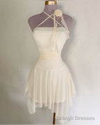 Ivory Homecoming Dresses Short Prom Dress