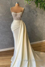 Ivory Prom Dress With Pearl Prom Dresses Formal Evening Dresses