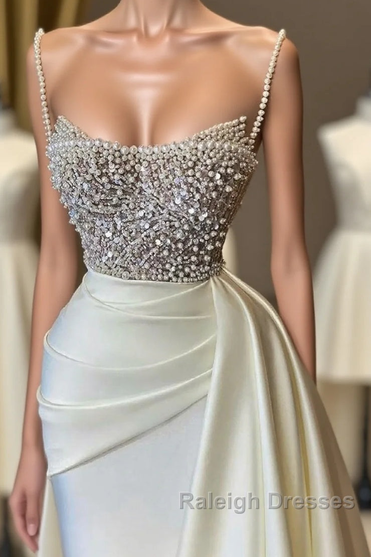 Ivory Prom Dress With Pearl Prom Dresses Formal Evening Dresses
