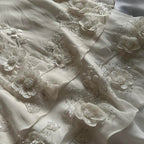 Ivory Luxury Gorgeous Fashion Exquisite Flowers Beading Long Chiffon Elegant Ball Gown Evening Dress Party Dress