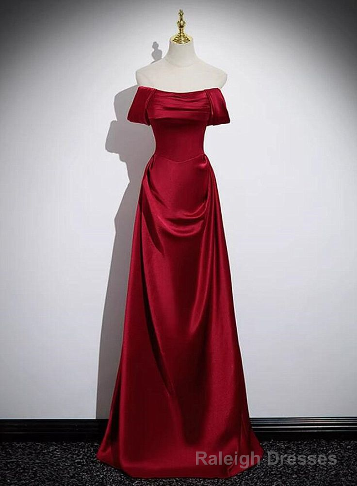 A Line Red Long Prom Dress Party Dress Elegant Birthday Party Dress Secondary image