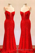 Royal Blue Sequin Mermaid Long Prom Dress