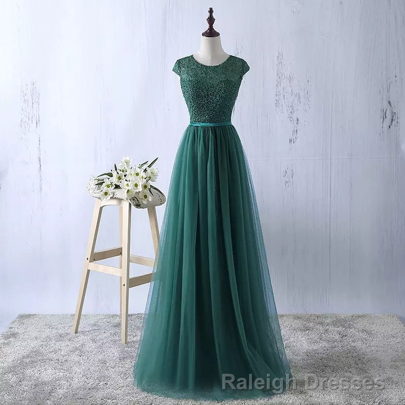Lace and Tulle Bridesmaid Dress, Elegant Formal Dress