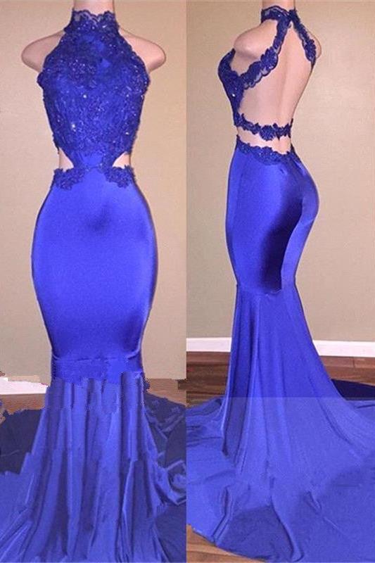 Lace Appliques Mermaid Evening Gowns Prom Party Gowns Main image