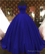 Lace Beaded Sweetheart Bodice Corset Satin Prom Dress Ball Gown