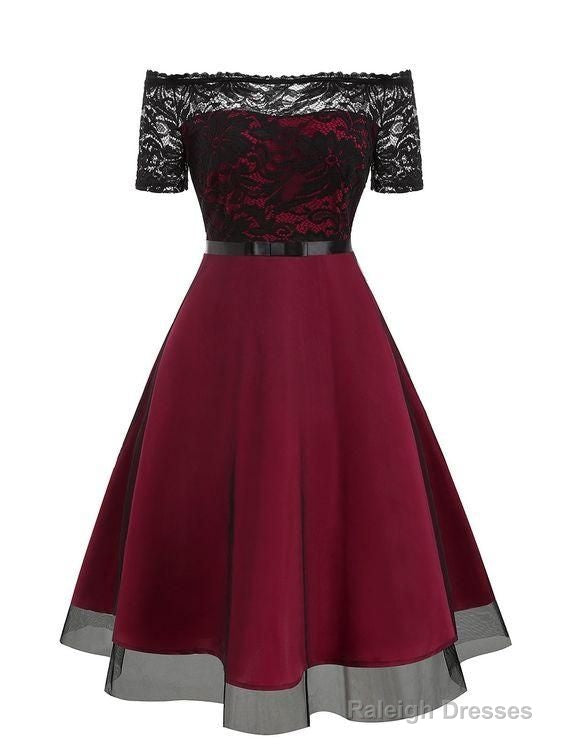 Lace Bodice Off The Shoulder Tulle Semi Homecoming Dresses Main image