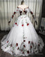 Lace Charro Quinceanera Dress Long Sleeve