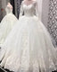 Lace Embroidery Ball Gowns Wedding Dresses Long Sleeves