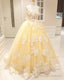Lace Embroidery Tulle Ball Gown Strapless Dresses With Bow Sashes