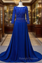 Lace Long Sleeves  Scoop Neck Mother Of The Bride Dresses