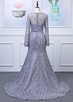 Lace Long Sleeves Trumpet/Mermaid Mother Of The Bride Dresses