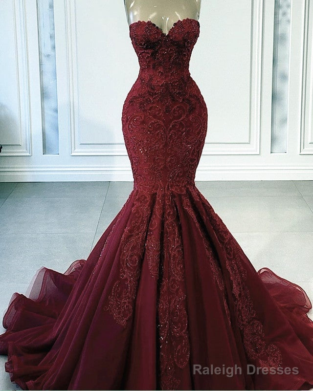 Lace Sweetheart Corset Mermaid Dresses Main image