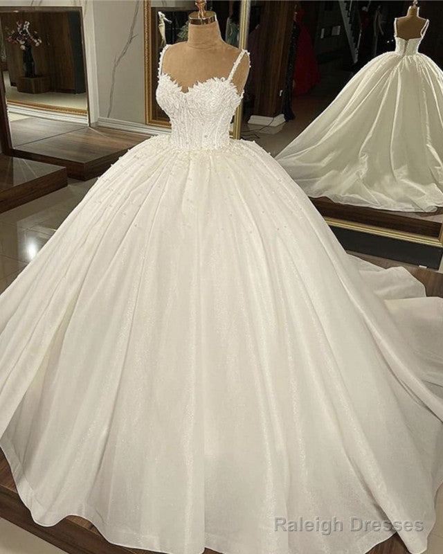 Lace Sweetheart Corset Wedding Dresses Satin Ball Gowns
