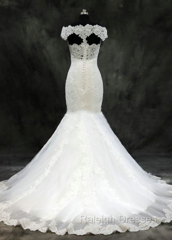 Lace Trumpet/Mermaid Sweep Train Off-The-Shoulder Wedding Dresses Secondary image