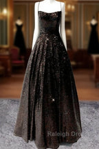 Lace Up Back Prom Dresses Sequins Ball Gown