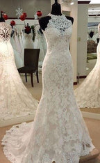 Lace Wedding Dresses Halter Neckline Bride Dresses Bridal Gowns Dress For Brides