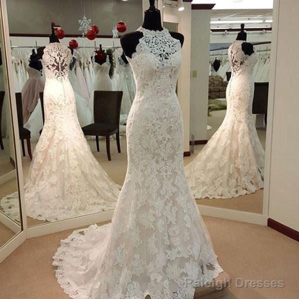 Lace Wedding Dresses Halter Neckline Bride Dresses Bridal Gowns Dress For Brides Main image