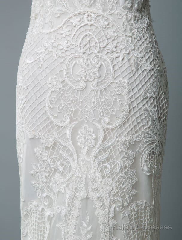 Lace Wedding Dress Mermaid Sweetheart Strapless Sleeveless Floor Length With Train Bridal Dresses