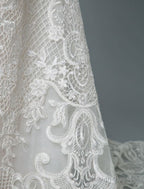 Lace Wedding Dresses Mermaid Sweetheart Strapless Sleeveless Floor Length With Train Bridal Dress