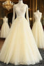 Lace Wedding Dress Lovely Light Champagne Tulle Long Lace Prom Dresses