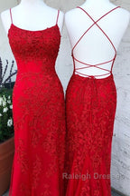 Lavender Lace Corset Prom Dresses Mermaid Scoop  Evening Dress With Beading