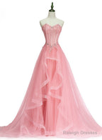 Lavender Sweetheart Tulle A-Line Lace Applique Prom Dresses Beautiful Sweet 16 Dresses