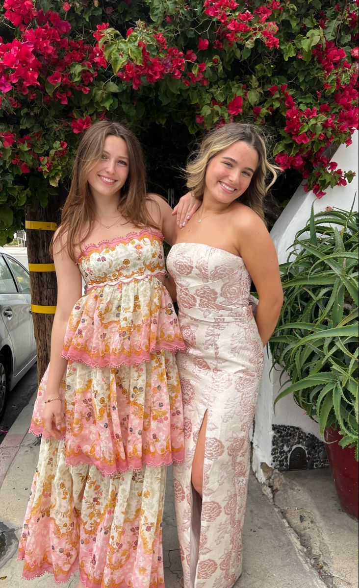 Orange Fashion Sweet Floral Layered Lace Prom Dresses Long Prom Gowns Garden Prom Dresses