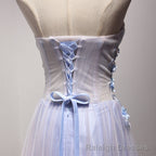 Light Blue and Pink Charming Sweetheart Lace Prom Dress , Formal Dress , Formal Gown