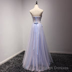 Light Blue and Pink Charming Sweetheart Lace Prom Dress , Formal Dress , Formal Gown