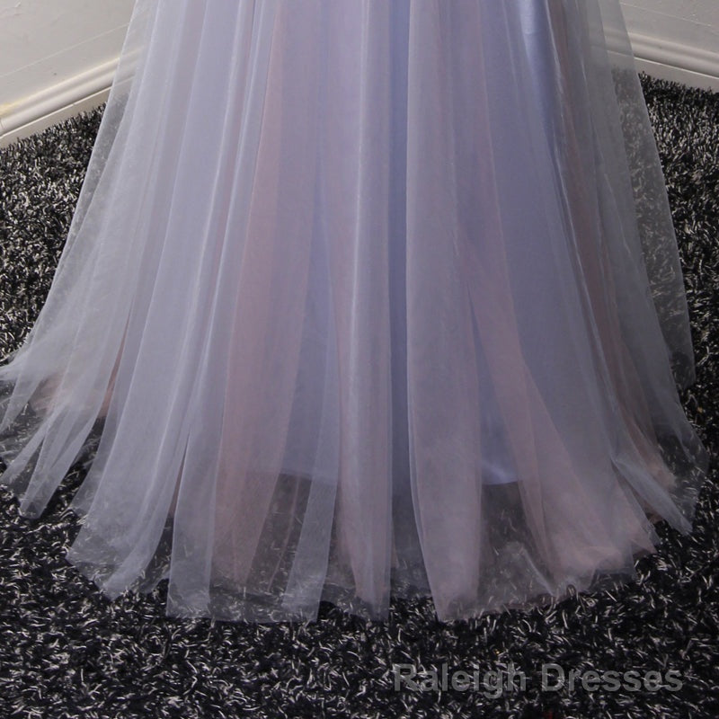 Light Blue and Pink Charming Sweetheart Lace Prom Dress , Formal Dress , Formal Gown