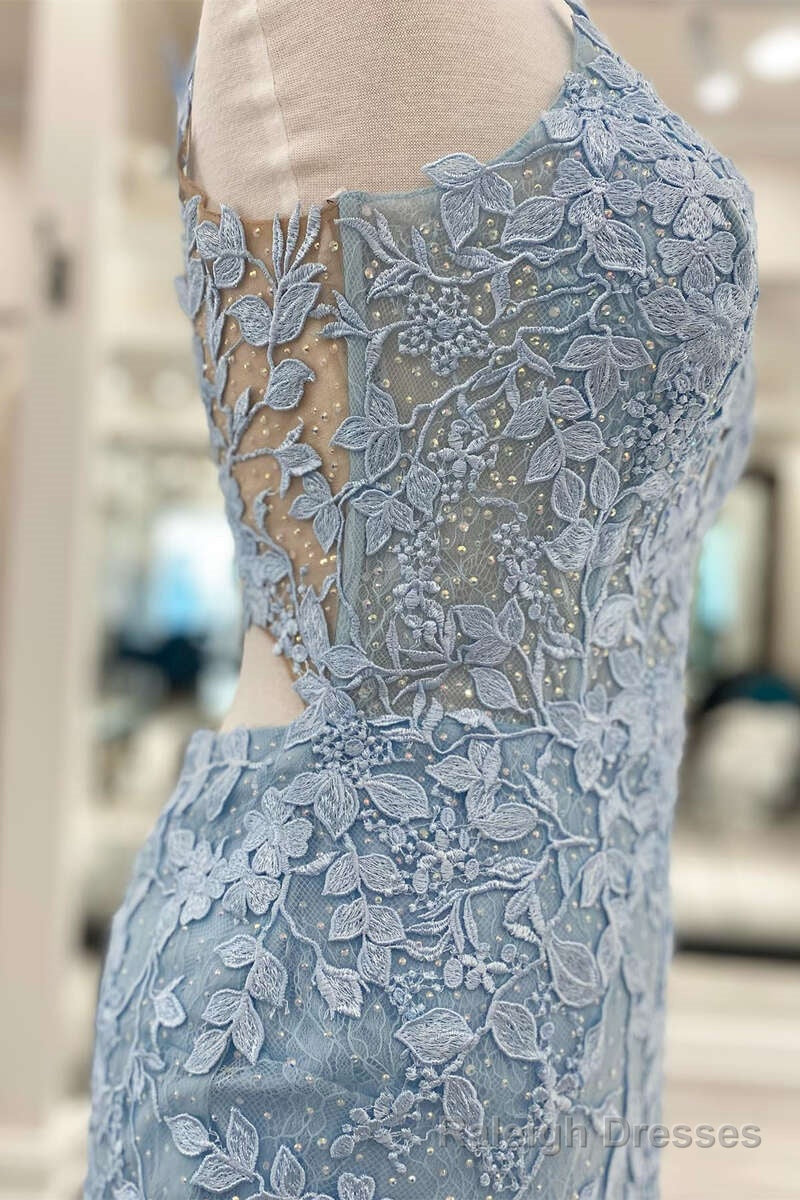 Light Blue Lace Homecoming Dress Dinner Dress Prom Short Secondary image