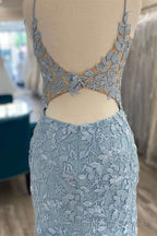 Light Blue Lace Homecoming Dress Dinner Dress Prom Short