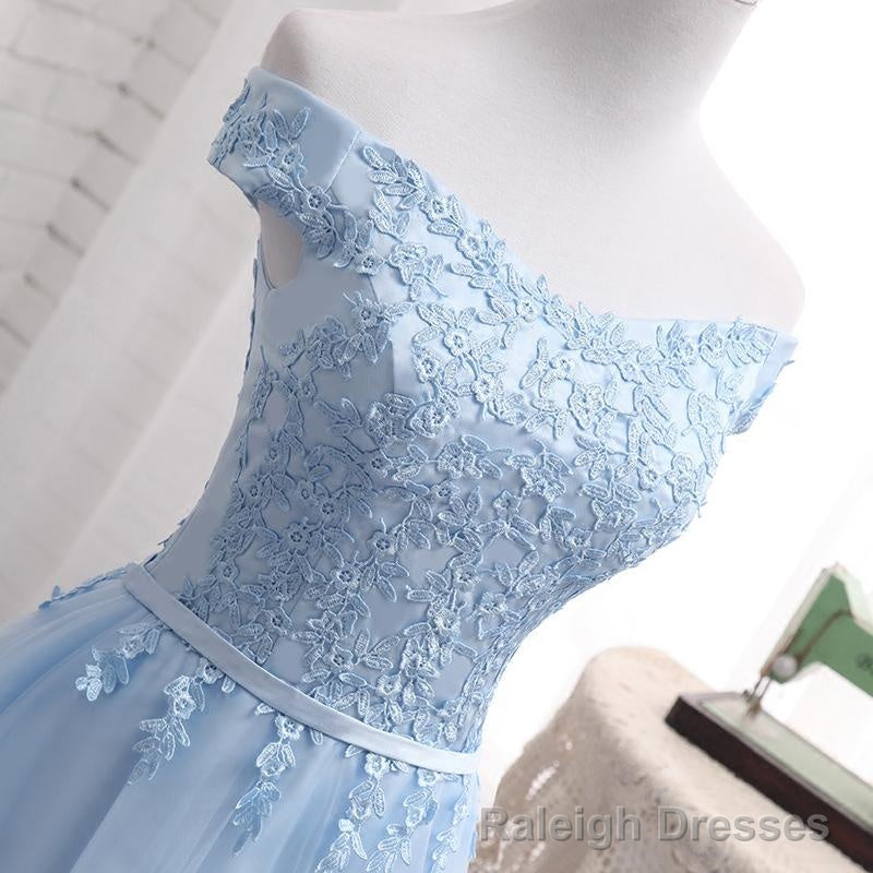 Light Blue Prom Dress, Charming Blue Bridesmaid Dress , Prom Dress