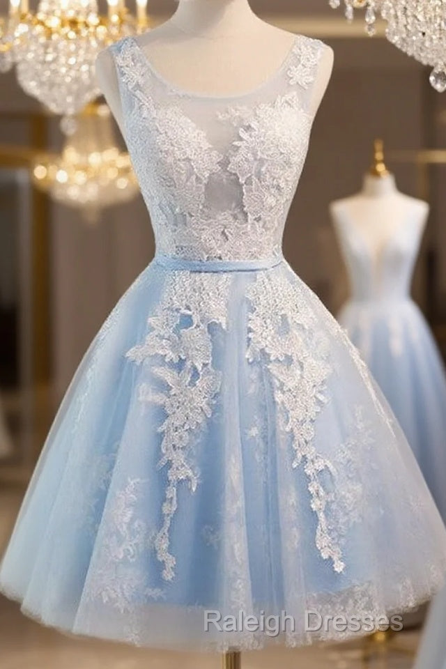 Light Blue Short Homecoming Dresses, Lovely Formal Dress , Party Gowns
