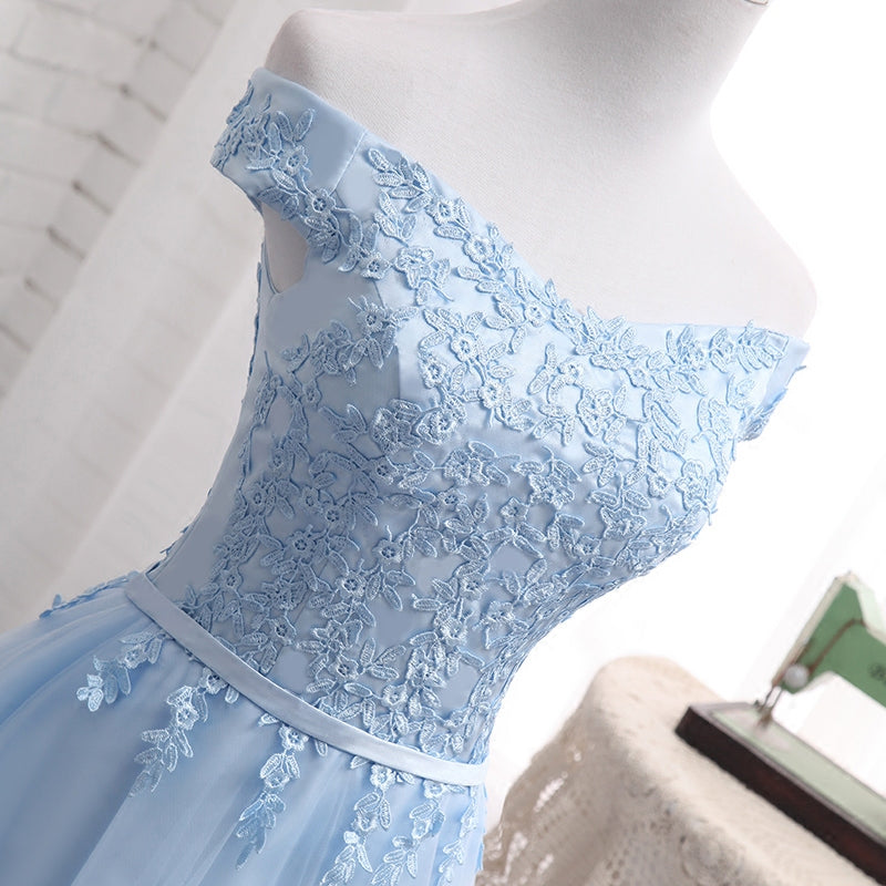 Light Blue Tulle Bridesmaid Dresses Cap Sleeves Short Bridesmaid Dresses Wedding Prom Dresses