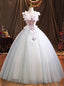 Light Blue Tulle Sequins Quinceanera Dresses