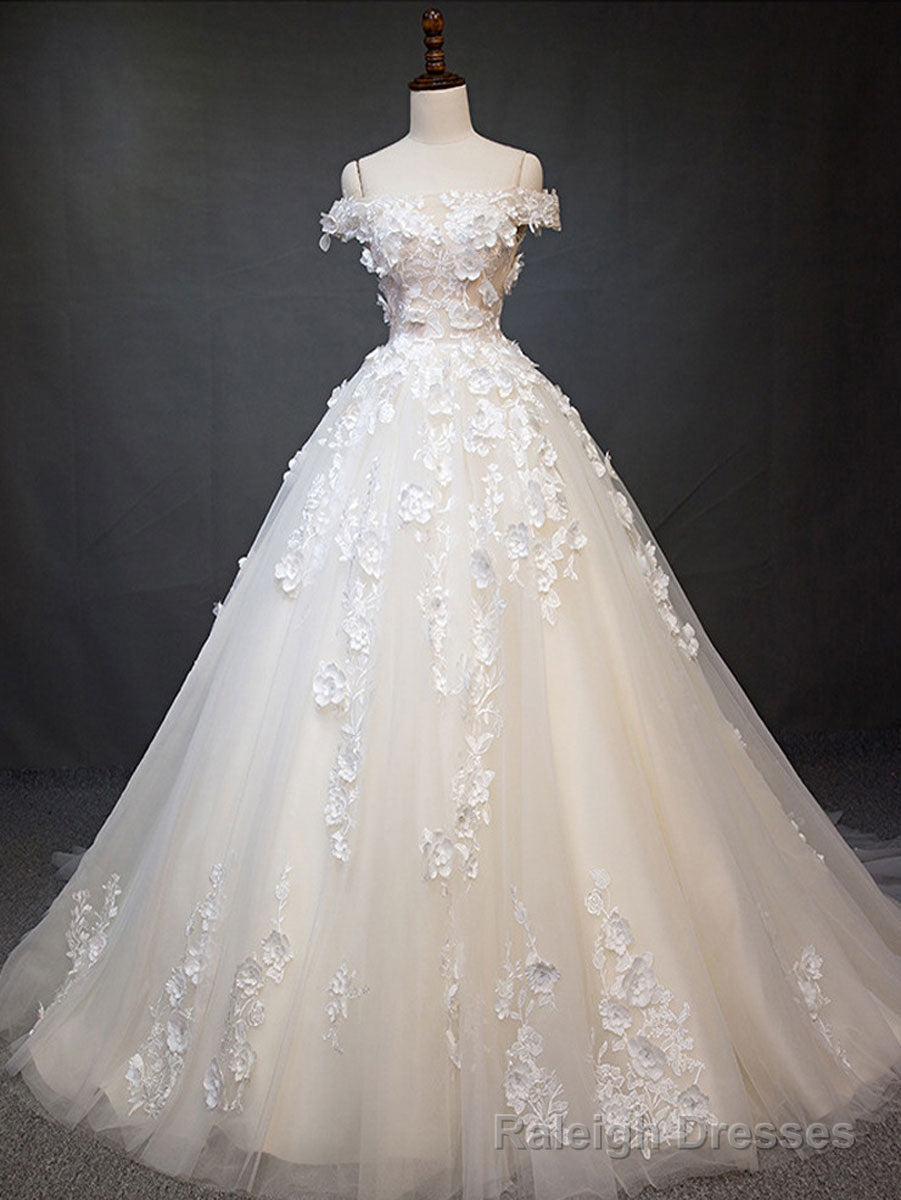 Light Champagne Tulle Lace Long Prom Dress, Lace Tulle Prom Dress Secondary image