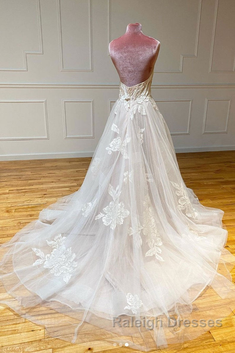 Light champagne tulle lace Prom Dresses Long tulle lace Prom Dresses