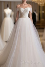Light Champagne Tulle Long Prom Dresses Wedding Dresses