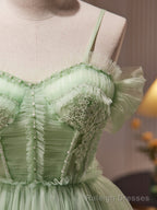 Light Green Tulle Short Prom Dress Graduation Dress, Cute Short Formal Dress