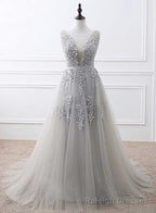 Light Grey High Quality Long Prom Dress, New Prom Dress