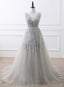 Light Grey High Quality Long Prom Dress, New Prom Dress