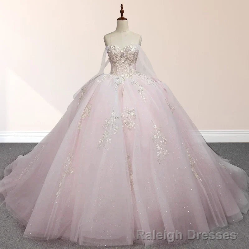 Light Pink Ball Gown Appliqued Quinceaera Dresses Main image
