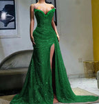 Light Purple High Split Prom Dress Sweetheart Mermaid Prom Dress Elegant Dress For Wedding