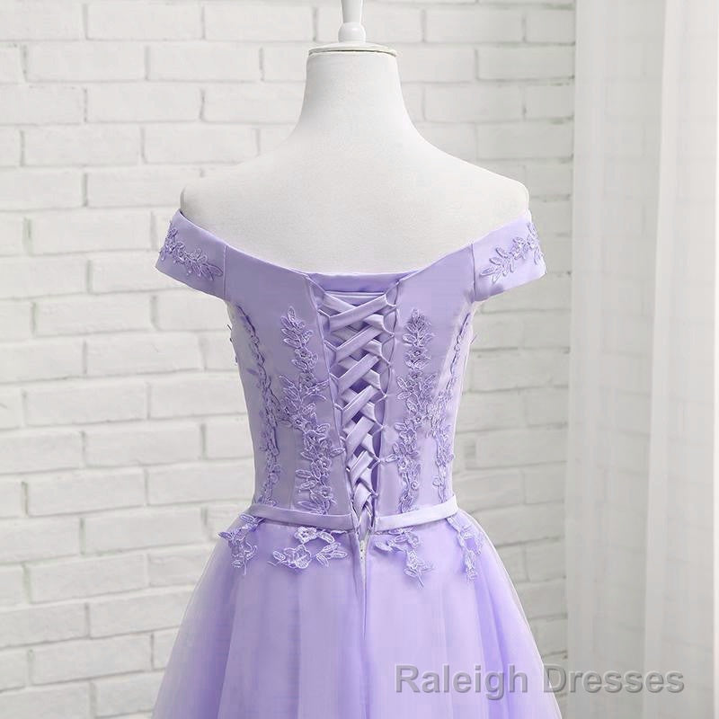Light Purple Short Bridesmaid Dress , Tulle with Lace New Formal Dresses