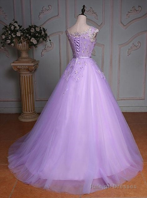 Light Purple Tulle Quinceanera Dress, Long Ball Gown Sweet 16 Dress Secondary image
